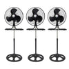 SPJ 18-Inch 3-in-1 Stand, Wall & Table Fan Triple Configuration With Three Fan Motors For Versatile Cooling - Black (2YRS WRNTY)