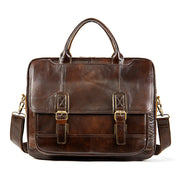 Men's Crosswise Handbag In Real Cowhide Leather