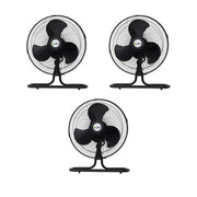 SPJ 18-Inch 3-in-1 Stand, Wall & Table Fan Triple Configuration With Three Fan Motors For Versatile Cooling - Black (2YRS WRNTY)