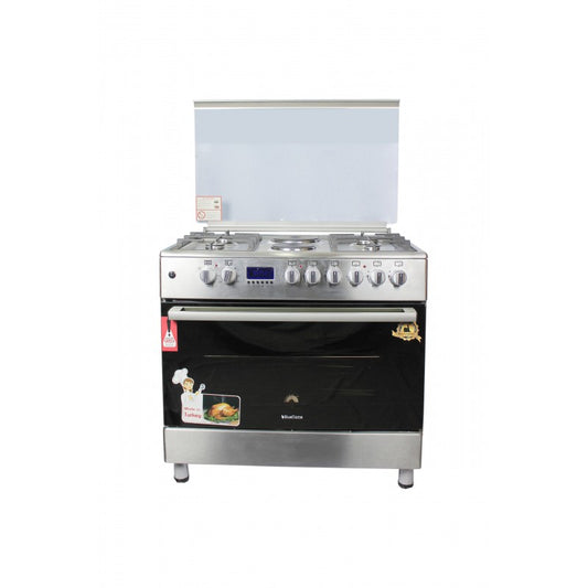 BlueFlame 90x60cm 4 Gas 2 Electric Diamond Cooker with Electric Oven E9042ERF