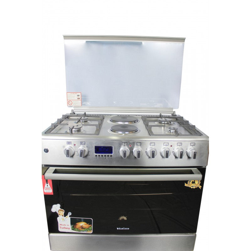 BlueFlame 90x60cm 4 Gas 2 Electric Diamond Cooker with Electric Oven E9042ERF
