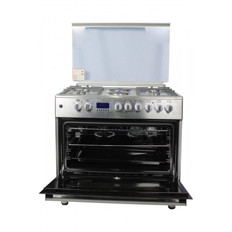 BlueFlame 90x60cm 4 Gas 2 Electric Diamond Cooker with Electric Oven E9042ERF
