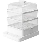 Hoffmans 3-Tier Electric Food Steamer / Cooker With Digital Display and Timer - White