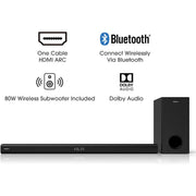Hisense HS218 2.1ch Sound Bar with Wireless Subwoofer 200W