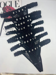Women's T-back Letters Diamond Decorations Embroidery Love