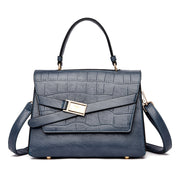 Large Capacity Leather Handbags Purses Fashion Stone Pattern Shoulder Crossbody Bag