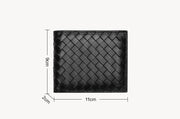 Leather woven wallet