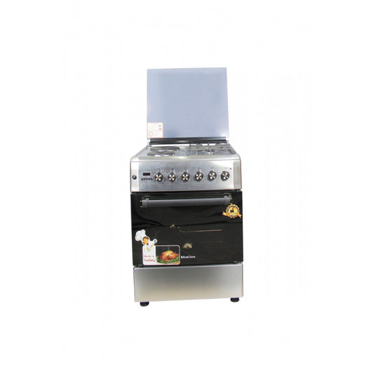 BlueFlame 60x60cm 2 Gas 2 Electric Diamond Cooker with Electric Oven D6022ERF