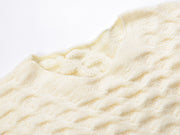 Cable Pullover Sweater Women's Clothing