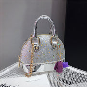 Cute sequined mini shell bag