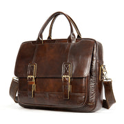 Men's Crosswise Handbag In Real Cowhide Leather