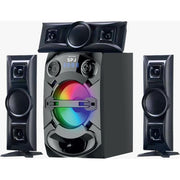 SPJ 3.1 Channel FM/SD Multimedia Bluetooth Home Audio System / Sub Woofer- Black. (2YRS WRNTY)