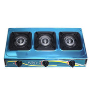 Pixel Tripple Burner Gas Stove Stainless Steel - Blue (1 YR WRNTY)