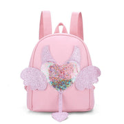 Girls PU Leather Backpack Snacks Decoration Bag
