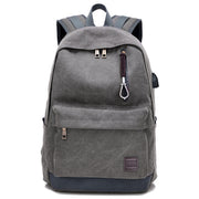 Canvas backpack usb rechargeable backpack