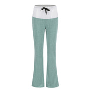 European and American stitching yoga trousers outdoor casual wide leg pants