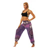 Digital Printed Lantern Pants Loosely Thin Elastic Waist Harem Pants