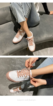 Little White Shoes Women Single Shoes Hong Kong Style Sneakers