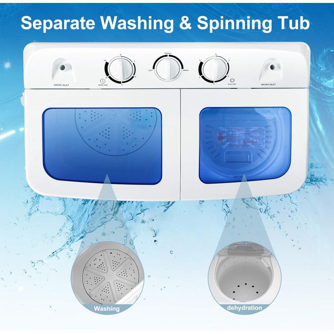 SPJ 7kg Twin Tub Washing Machine - White