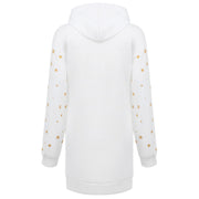 Christmas printed mid-length pocket hooded long-sleeved sweater