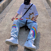 Loose hip-hop five-pointed star jeans