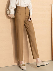 Women's High Waist Straight Leg Skinny Draped Western Pants