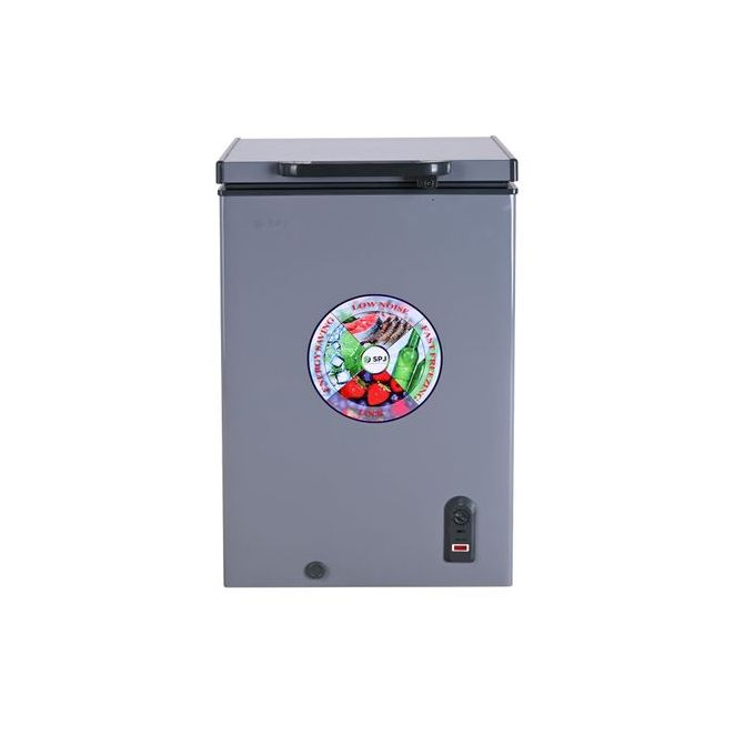 SPJ 130L Deep Freezer / Chest Freezer – Energy Saving, Low Noise, Fast Freezing, Lockable Lid – Grey