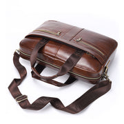 New leather men's briefcase