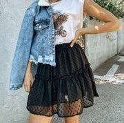 Small flower short skirt