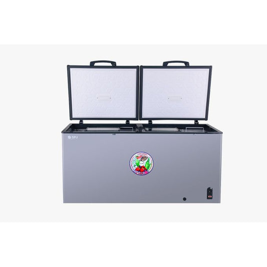 SPJ 660 Litres Hard Top Double Door Deep Freezer – Silver (5YRS WRNTY)