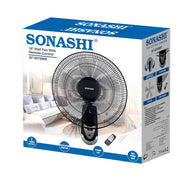 Sonashi Wall Fan SF-8070WR With Remote - White & Black.