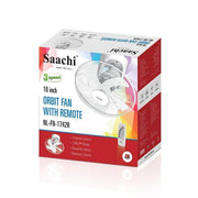 Saachi 16 Inch Orbit Ceiling Fan With 3 Speed Controls & Low Noise ( with Remote ) - White