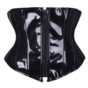 Sexy Short PU Leather Waist Clip Corset European and American Court Corset