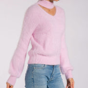Fashion Turtleneck Sweater Women Blue Winter Clothes