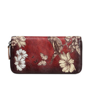 Long Handmade Leather Women's Wallet Multi-card Pocket Clutch