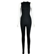 Autumn And Winter  Fashionable European And American Style Women Sexy Skinny Sleeveless Jumpsuit
