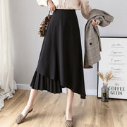 Hepburn Style High Waist Large Swing Umbrella Skirt