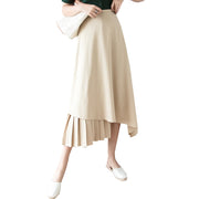 Hepburn Style High Waist Large Swing Umbrella Skirt