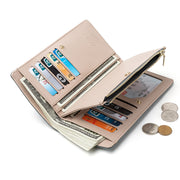 Printing Zipper Folding Wallet, Multi-Card Position PU Student Wallet, Wallet