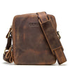 Black Angel  Retro Crazy Horse Cowhide Men's Shoulder Bag Leather Men's Messenger Bag