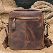 Black Angel  Retro Crazy Horse Cowhide Men's Shoulder Bag Leather Men's Messenger Bag