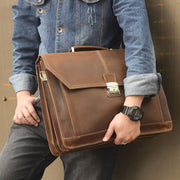 Crazy Horse Leather Briefcase