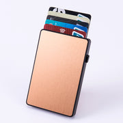 Aluminum Alloy Automatic Bullet Card Anti-theft Bank Card Box