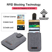 llet Reader Lock Bank Card Holder Id Card Wallet PU leather