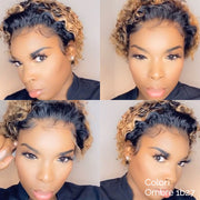 African small curly hair wig female short hair black fluffy explode chemical fiber hair explode wig headgear