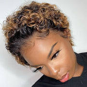 African small curly hair wig female short hair black fluffy explode chemical fiber hair explode wig headgear