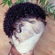 African small curly hair wig female short hair black fluffy explode chemical fiber hair explode wig headgear