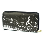 Ladies Wallet Clutch Bag Piano Note Coin Purse Wallet