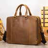 MVA Briefcase, Leather Men's Business Handbag, First Layer Leather Laptop Business Bag, Spot