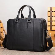 MVA Briefcase, Leather Men's Business Handbag, First Layer Leather Laptop Business Bag, Spot